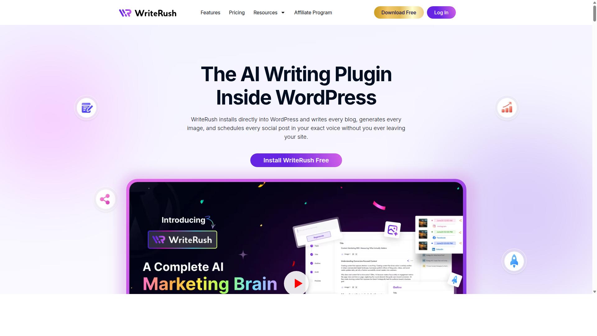 WriteRush website